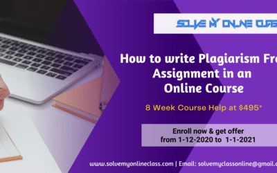 How to write a Plagiarism Free Assignment in an Online Course?