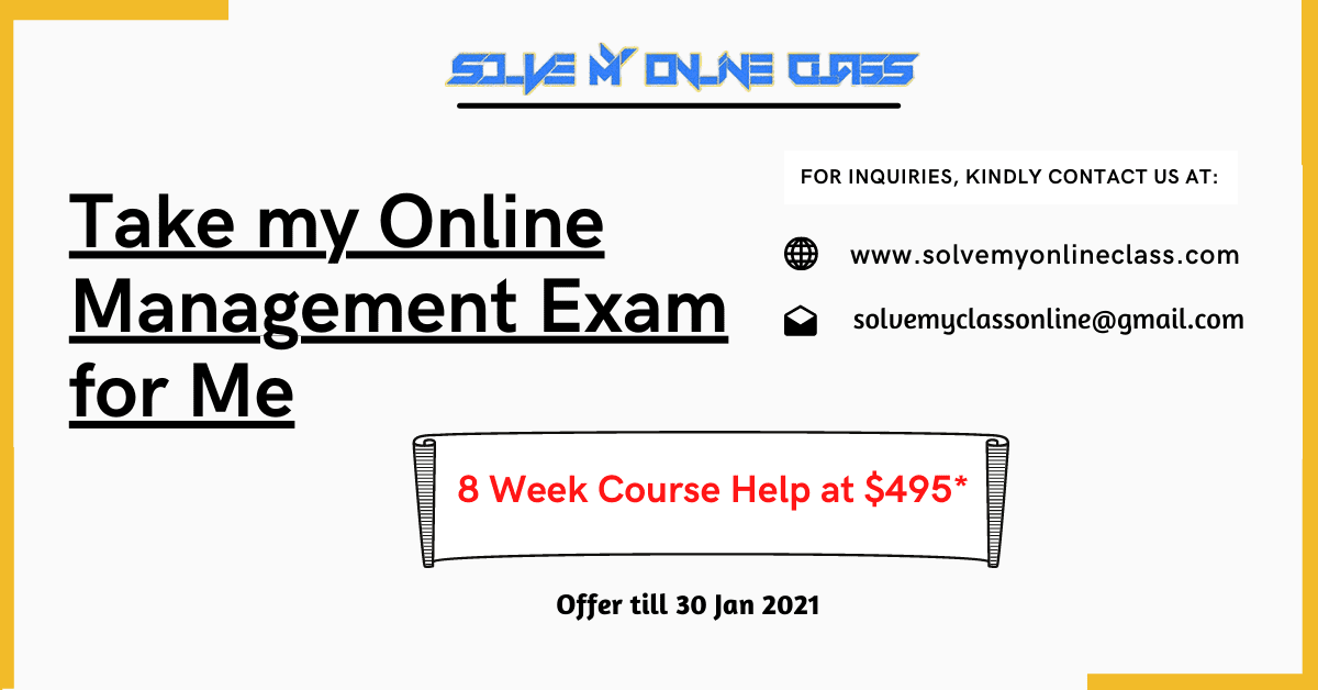 Pay someone to take my Online Management Exam for me