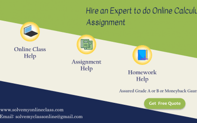 Hire an Expert to do Online Calculus Assignment                          