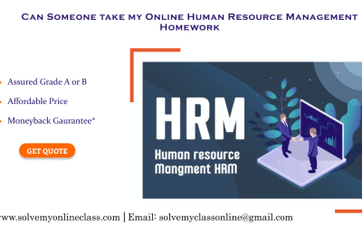 Can Someone Take my Online Human Resource Management Homework?           