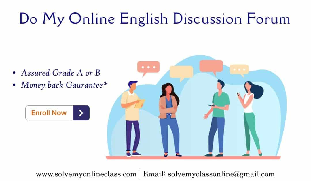 Do my online English discussion forums       