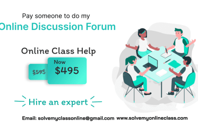 Pay someone to do my online discussion forum    
