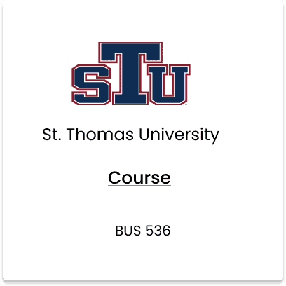 St. Thomas University, BUS 536