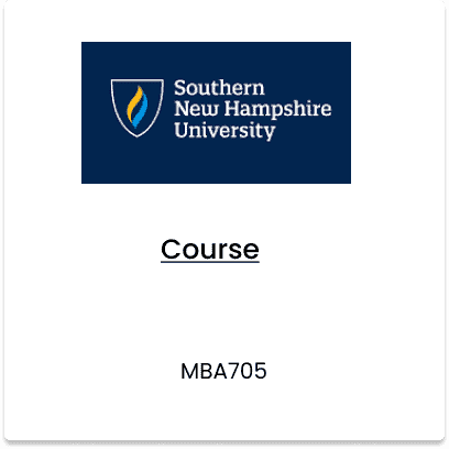 Southern New Hampshire University, MBA 705