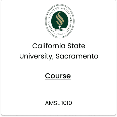 California State University, Sacramento, AMSL 1010