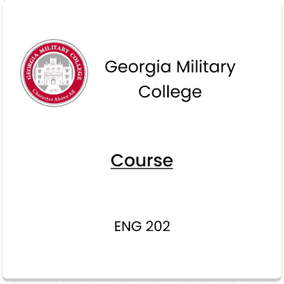 Georgia Military College, ENG 202