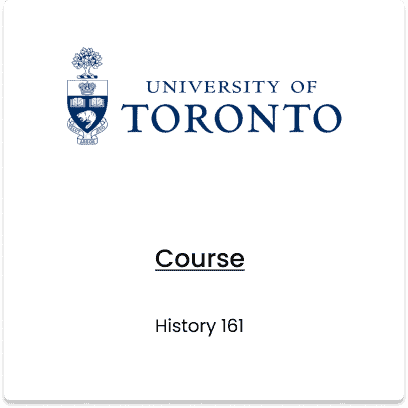 University of Toronto, History 161