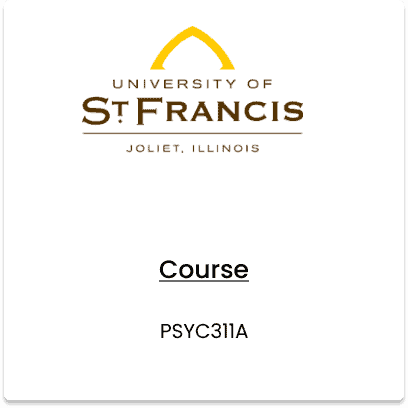 University of St Francis, PSYC311A