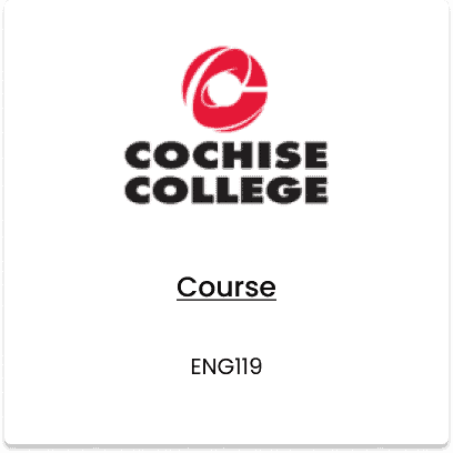 Cochise College, ENG119