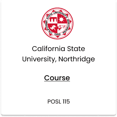 California State University, Northridge, POSL 115
