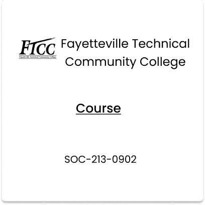 Fayetteville Technical Community College, SOC-213-0902