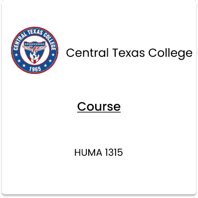 Central Texas College, HUMA 1315