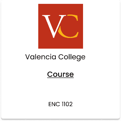 Valencia College, ENC 1102
