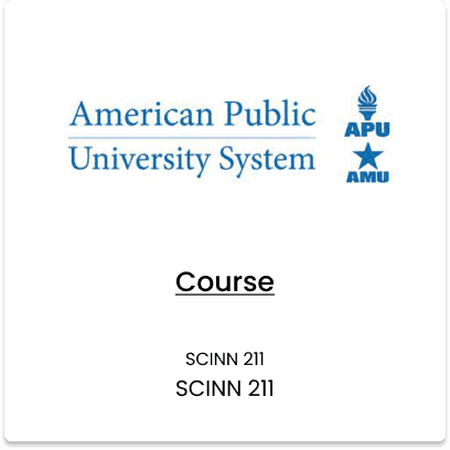 American Public University System (APUS), SCINN211