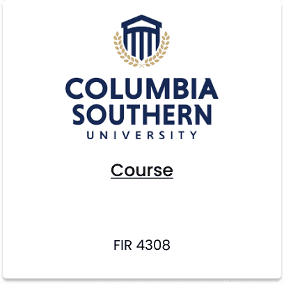 Columbia Southern University, FIR 4308