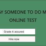 Pay someone to take my Online Test