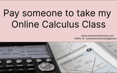 Pay someone to take my Online Calculus Class