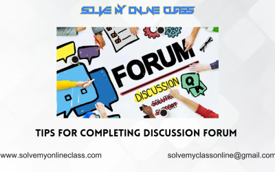 Tips for Completing Discussion Forum